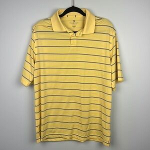 Lyle & Scott men’s large striped yellow polo